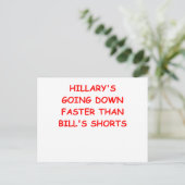 Carte Postale clinton anti-hilary (Debout devant)