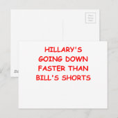 Carte Postale clinton anti-hilary (Devant / Derrière)