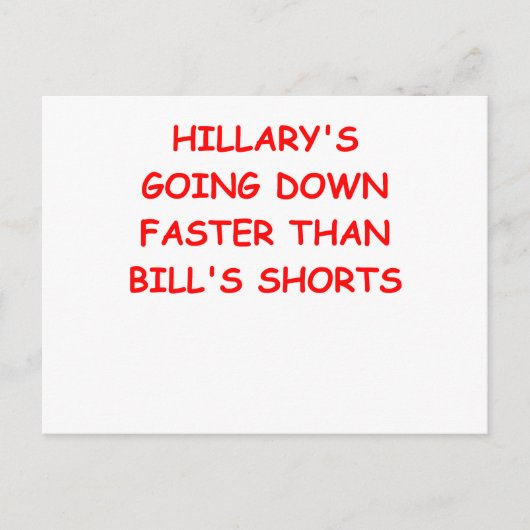 Carte Postale clinton anti-hilary (Devant)