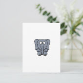 Carte Postale Clipart Eléphant Cartoon Cute (Debout devant)