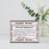 Carte Postale Clipper Fleet Wing en voile  (Debout devant)