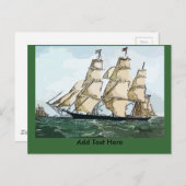 Carte Postale Clipper Ship Card ajouter du texte (Devant / Derrière)