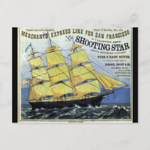 Carte Postale Clipper Shooting Star en navigation 