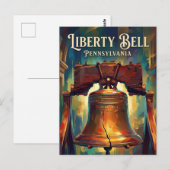 Carte Postale Cloche de la Liberté Pennsylvanie (Devant / Derrière)