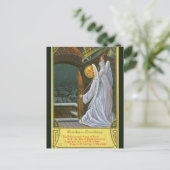 Carte Postale Cloche de Noël ange vintage sonnant (Debout devant)