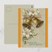 Carte Postale Cloches et lys vintage (Devant / Derrière)