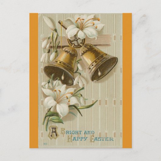 Carte Postale Cloches et lys vintage (Devant)