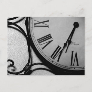 Carte Postale CLOCK IN Black and White