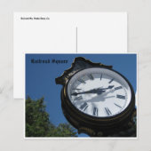Carte Postale Clock Railroad Sq. (Devant / Derrière)