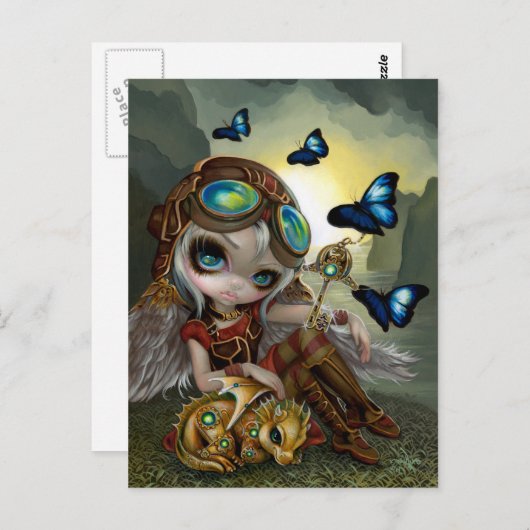 Carte postale "Clockwork Dragonling" (Devant / Derrière)