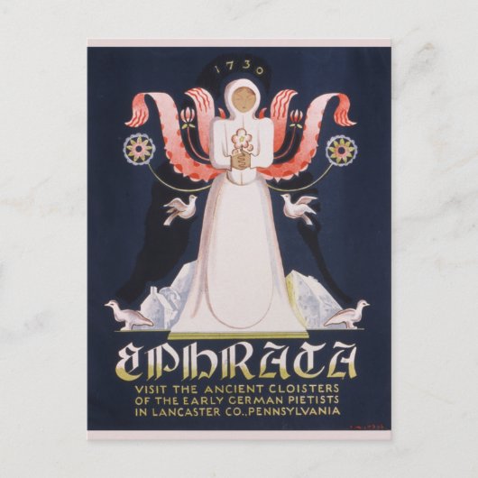 Carte Postale Cloîtres vintages Ephrata Pennsylvania (Devant)