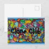 Carte Postale Clone Club de Orphan Black TV show art abstrait (Devant / Derrière)