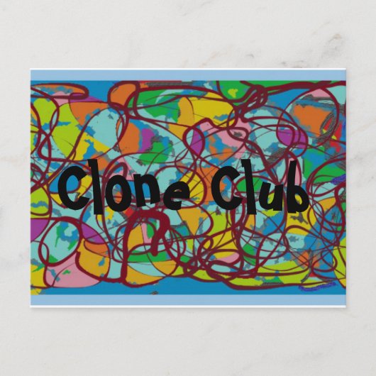 Carte Postale Clone Club de Orphan Black TV show art abstrait (Devant)