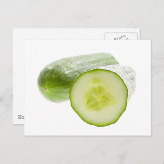 Carte Postale Closeup de concombre (Devant / Derrière)