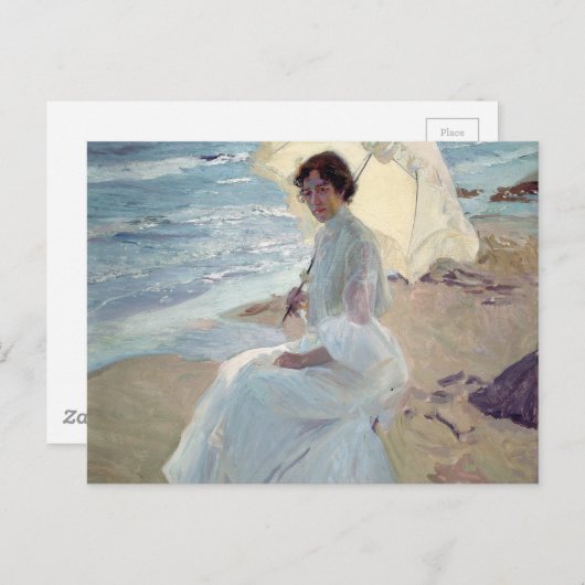 Carte Postale Clotilde sur la plage - Joaquín Sorolla (Devant / Derrière)