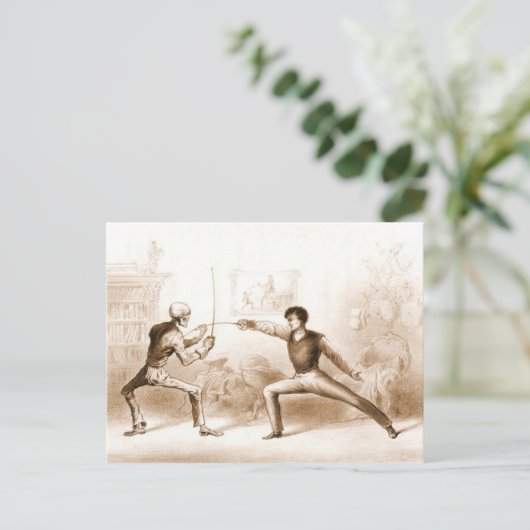 Carte postale Clôture avec mort (Debout devant)