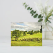 Carte Postale Clôture, champs et Meadowsweet (Debout devant)