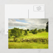 Carte Postale Clôture, champs et Meadowsweet (Devant / Derrière)