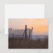 Carte Postale clôture coucher de soleil (Devant / Derrière)