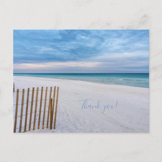Carte Postale Clôture de plage matin Destin Floride Merci (Devant)