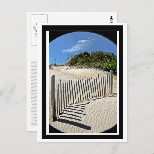 Carte Postale clôture de sable (Devant / Derrière)