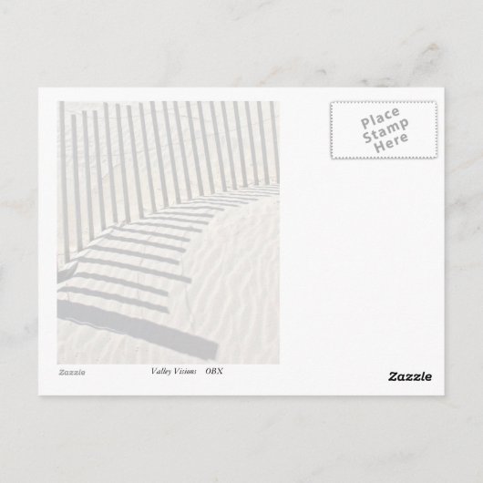 Carte Postale clôture de sable (Dos)