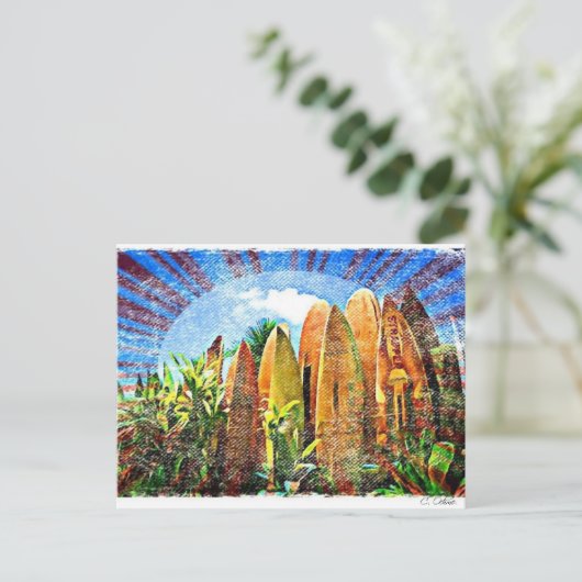 Carte Postale clôture de surf Maui (Debout devant)