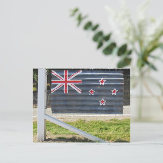 Carte Postale clôture du drapeau néo-zélandais (Debout devant)