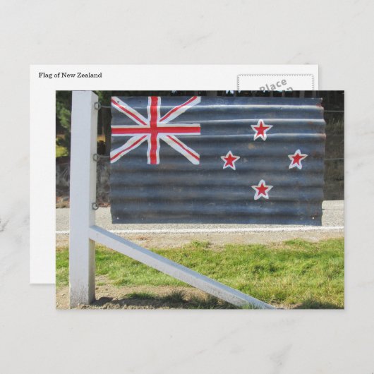 Carte Postale clôture du drapeau néo-zélandais (Devant / Derrière)