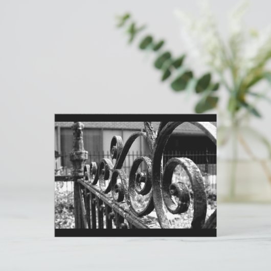 Carte Postale Clôture en fer (Debout devant)