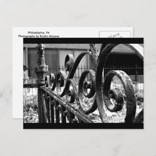 Carte Postale Clôture en fer (Devant / Derrière)