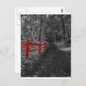 Carte Postale Clôture rouge (Devant / Derrière)