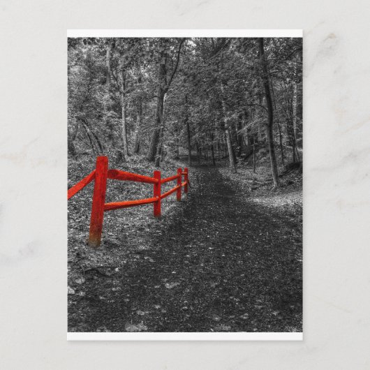 Carte Postale Clôture rouge (Devant)