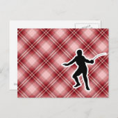 Carte Postale Clôture rouge (Devant / Derrière)