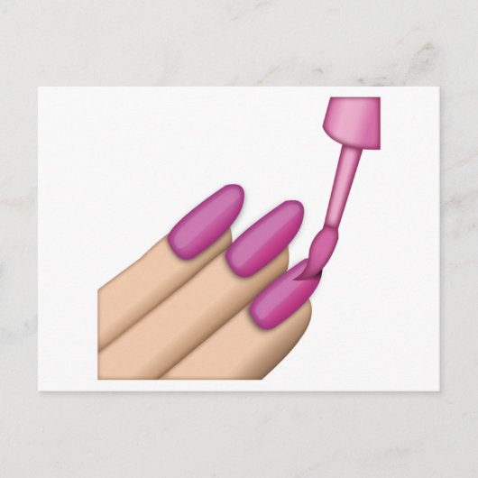 Carte Postale Clou rose polonais - Emoji (Devant)