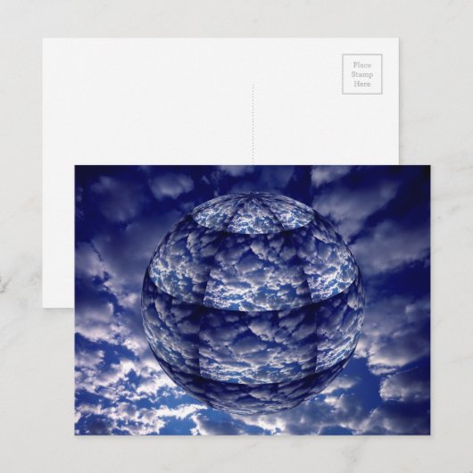 Carte Postale Cloud 3D Abstrait (Devant / Derrière)