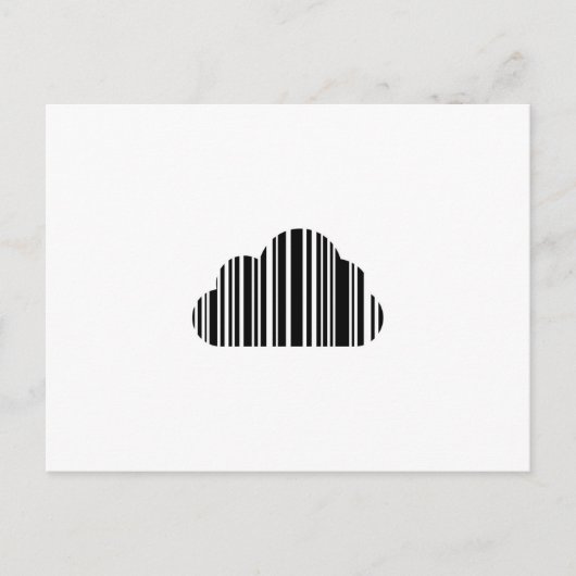 Carte Postale Cloud de code barre (Devant)