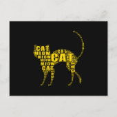 Carte Postale Cloud de mots de chat mignon (Devant)