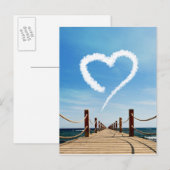 Carte Postale Cloud en forme de coeur sans fin (Devant / Derrière)