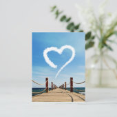 Carte Postale Cloud en forme de coeur sans fin (Debout devant)