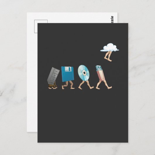 Carte Postale Cloud USB du logiciel d'ingénierie informatique (Devant / Derrière)