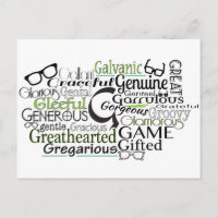 Cloud Word Adjectif commençant par la lettre G