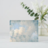 Carte Postale Clouds fluffy bleu Peinture Arrière - plan (Debout devant)