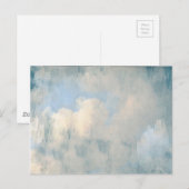 Carte Postale Clouds fluffy bleu Peinture Arrière - plan (Devant / Derrière)