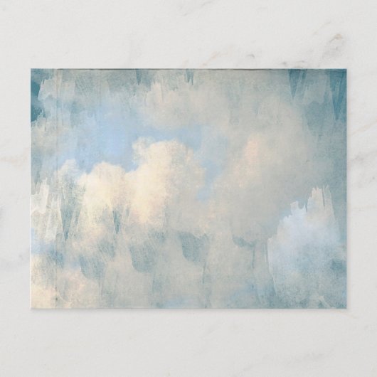 Carte Postale Clouds fluffy bleu Peinture Arrière - plan (Devant)