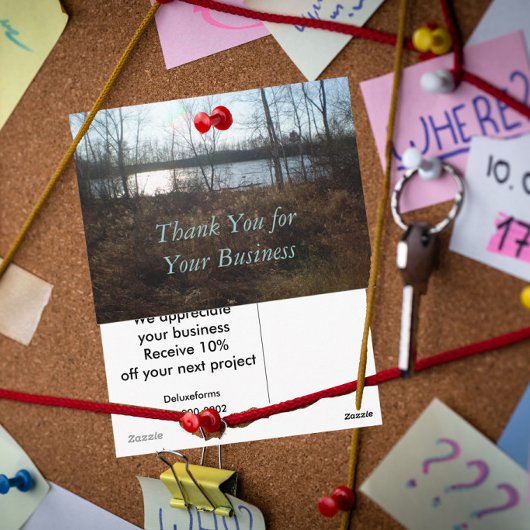 Carte Postale Cloudy Sunset Thank You for your Business