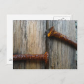 Carte Postale Clous rouillés en bois2 (Devant / Derrière)