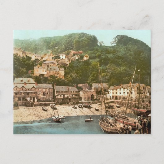 Carte Postale Clovelly Harbour, Torridge, Devon, c.1895 (Devant)