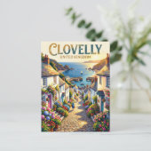 Carte Postale Clovelly Royaume-Uni (Debout devant)