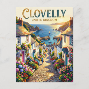 Carte Postale Clovelly Royaume-Uni